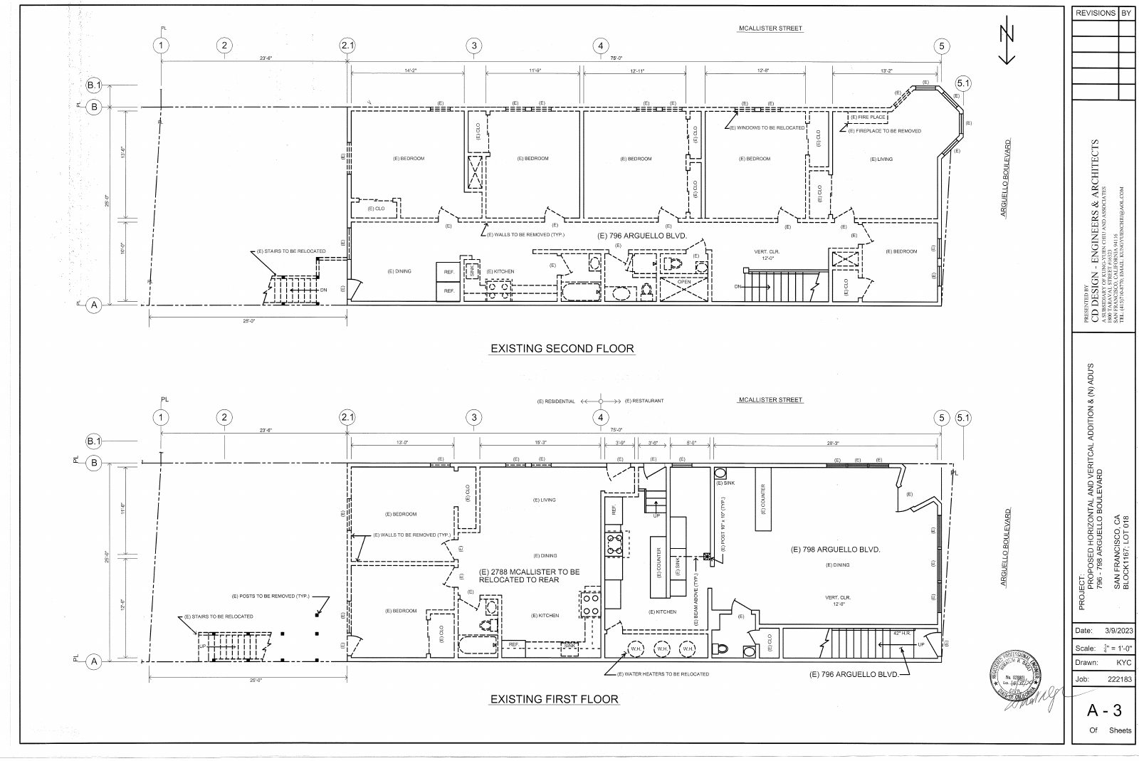 Floor Plan of 798 Arguello Blvd