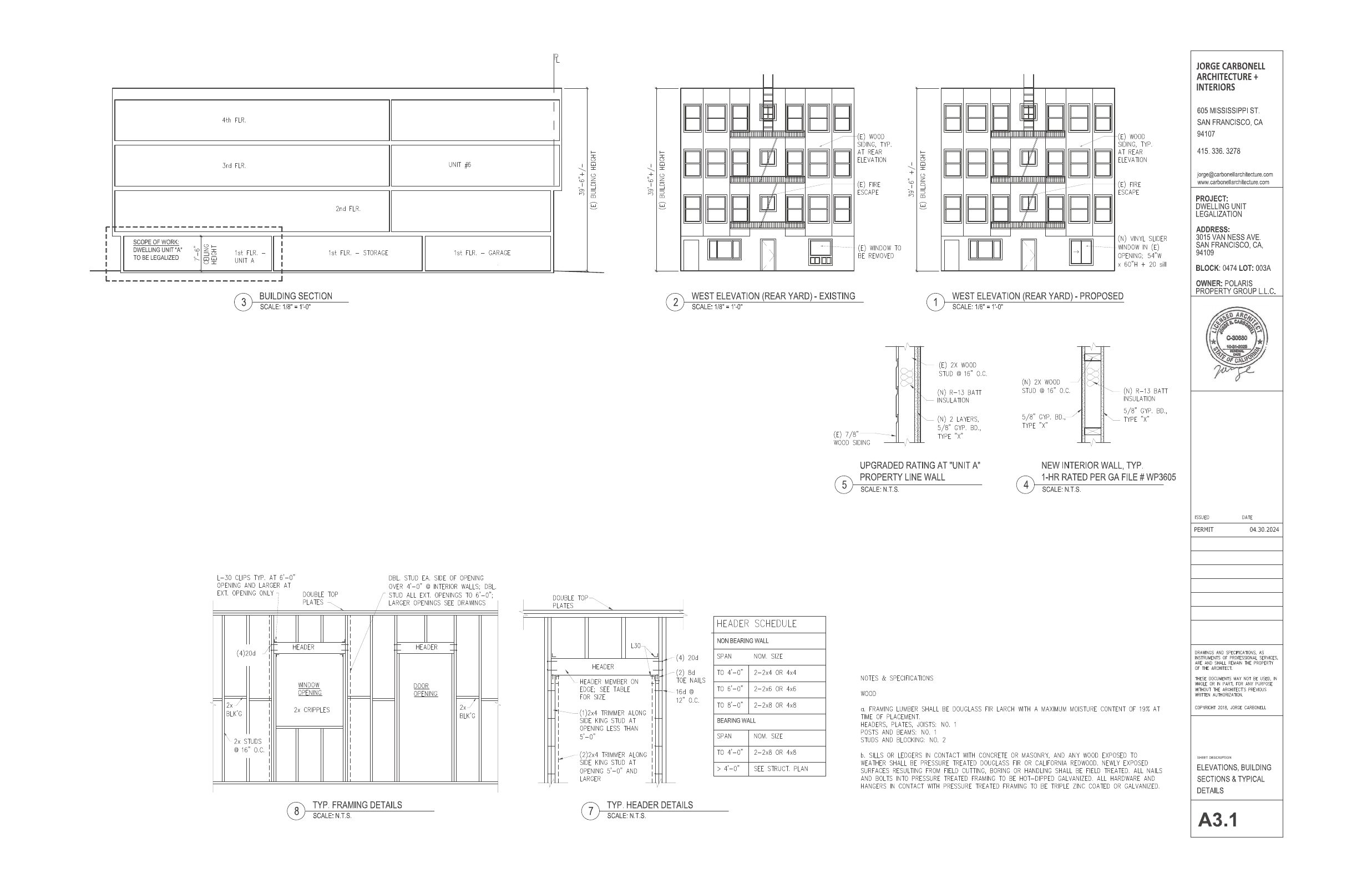 Elevation of 3015 Van Ness Ave