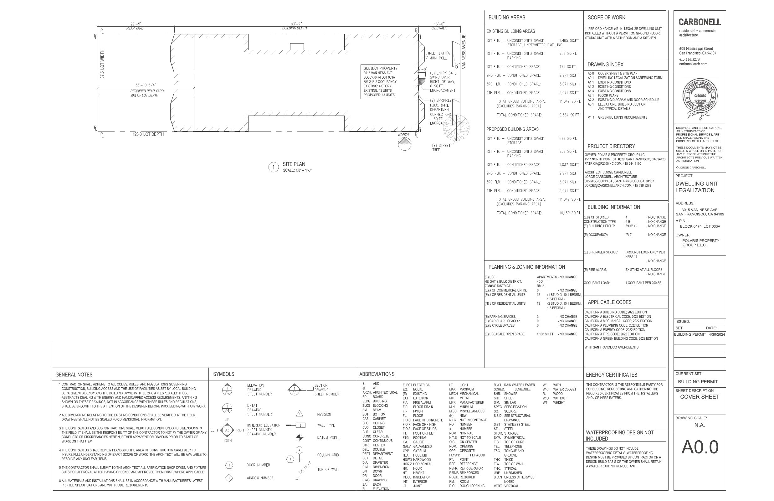 Floor Plan of 3015 Van Ness Ave