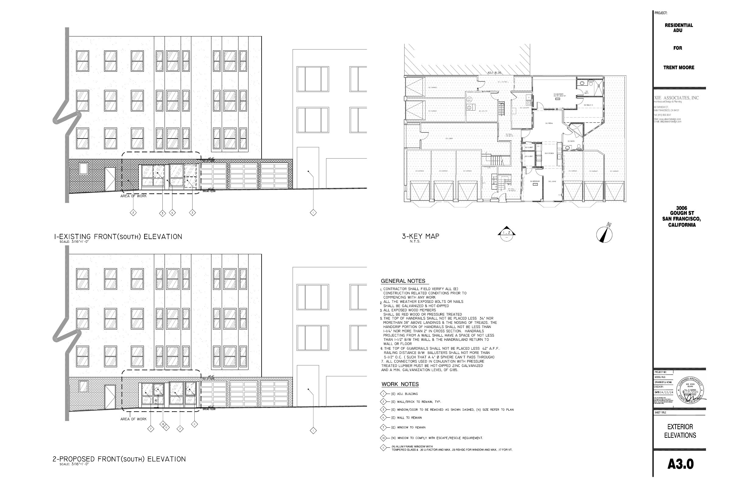 Elevation of 3006 Gough St