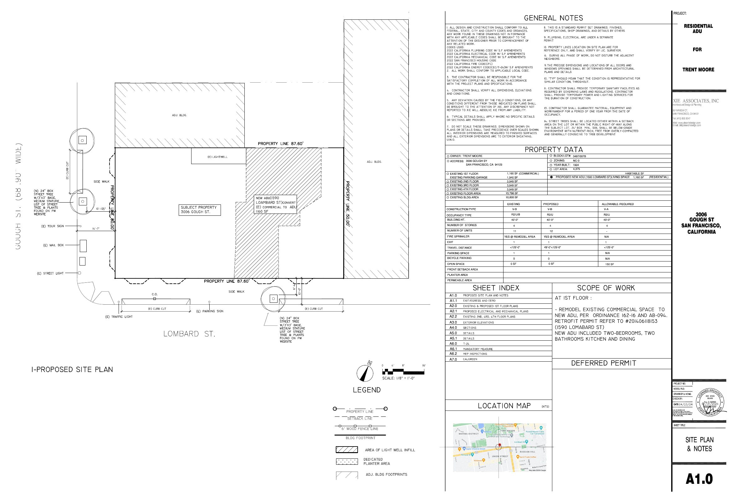Site Plan of 3006 Gough St