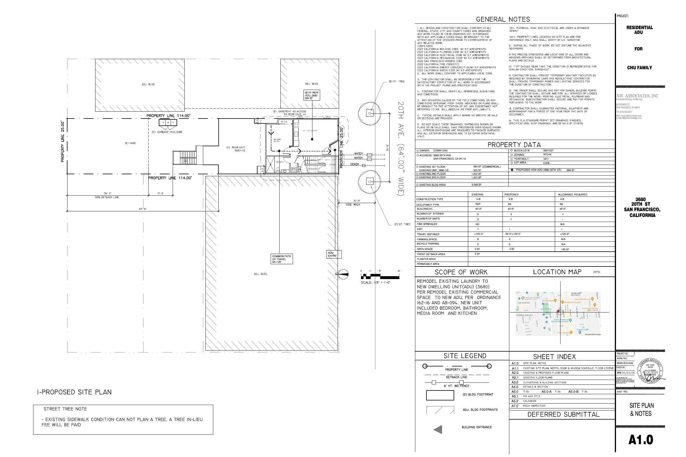 Site Plan of 3680 20Th St