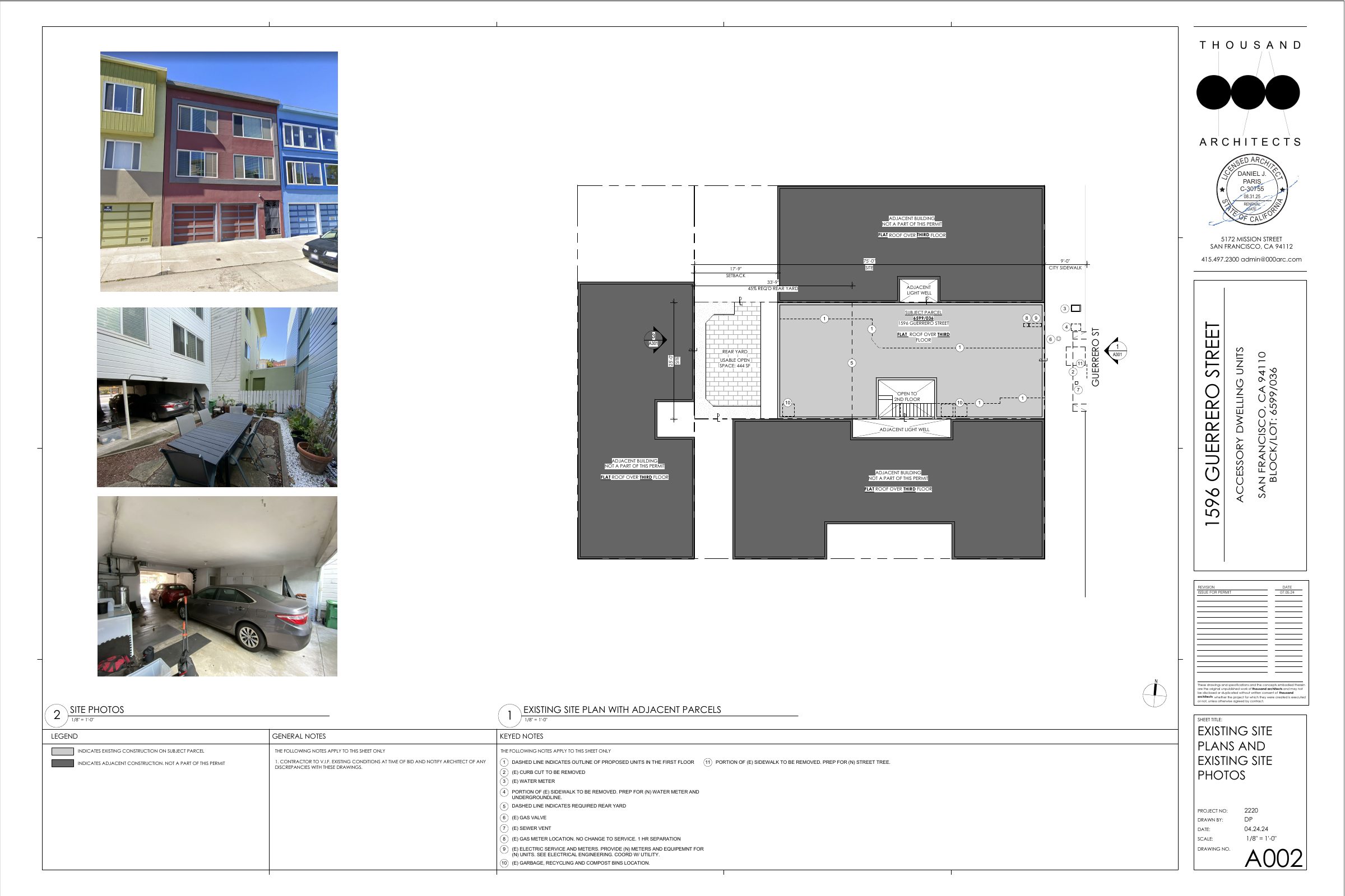 Existing Site Plan With Adjacent Parcels