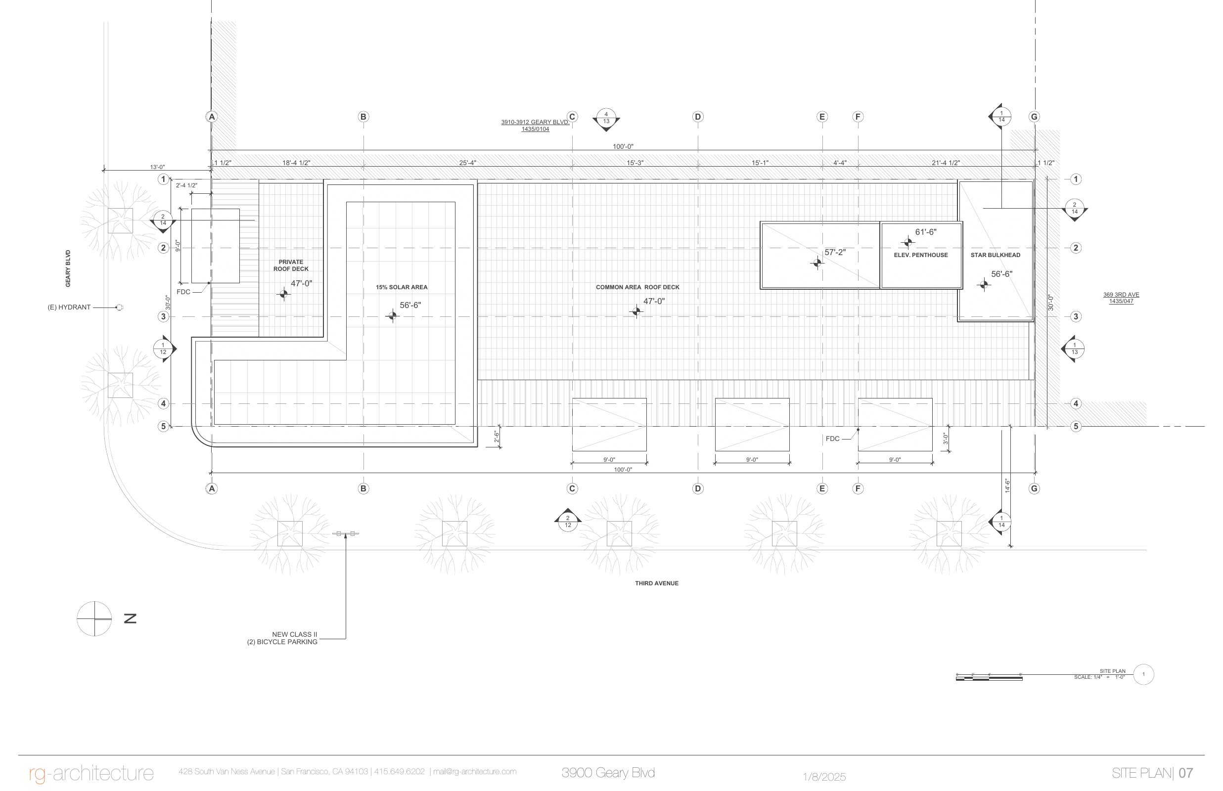 Site Plan of 3900 Geary Blvd