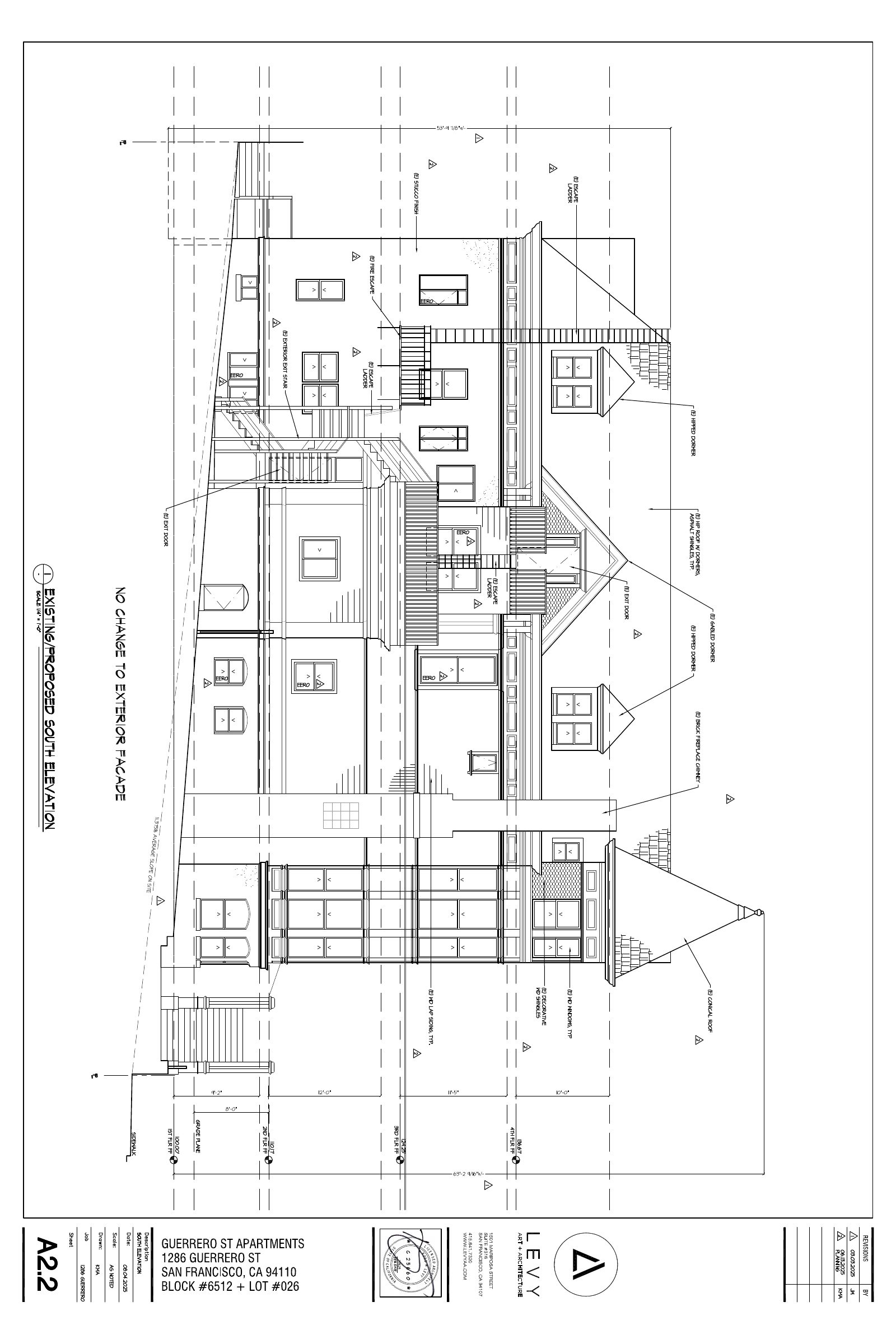 Elevation of 1286 Guerrero St