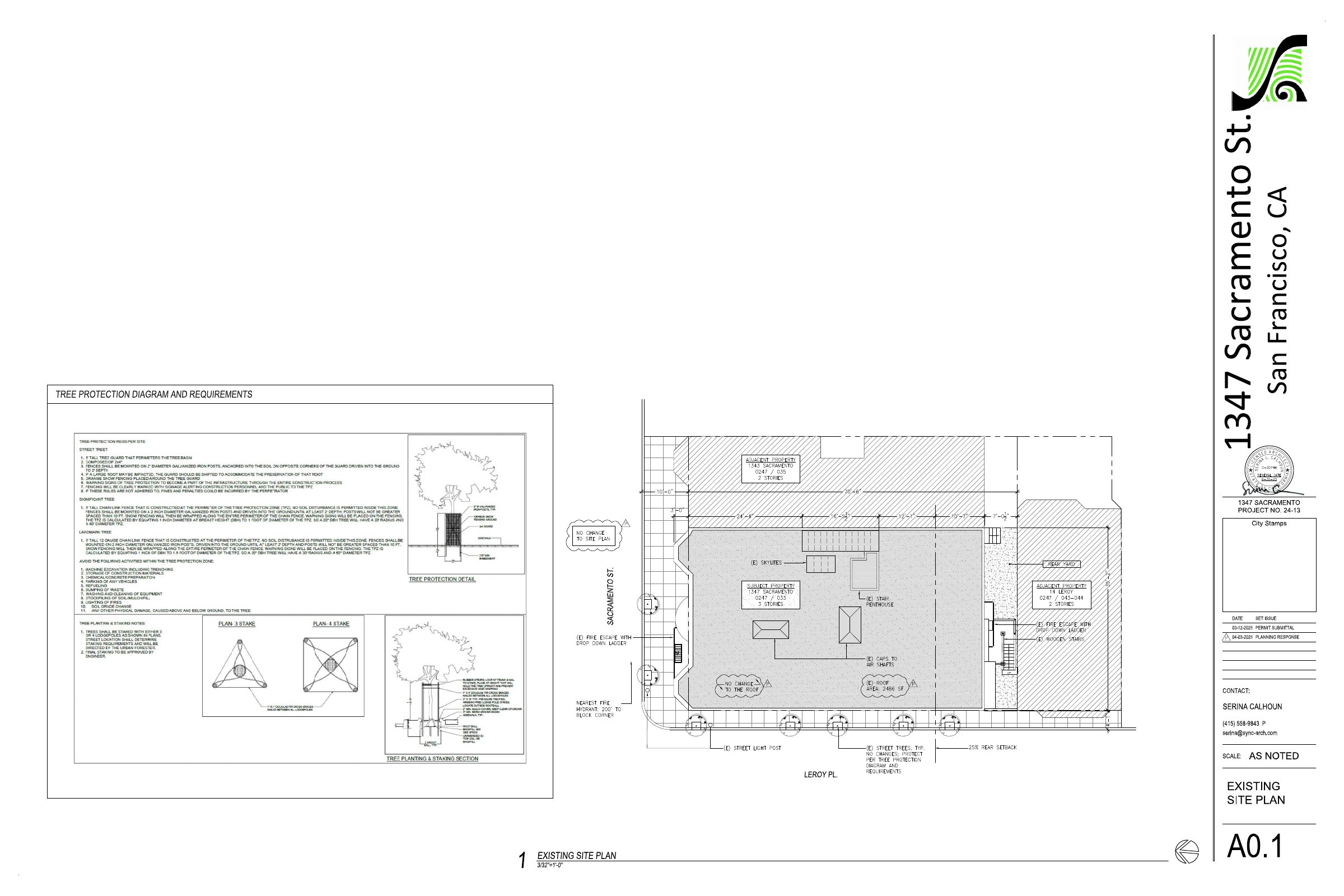 Site Plan of 1347 Sacramento St
