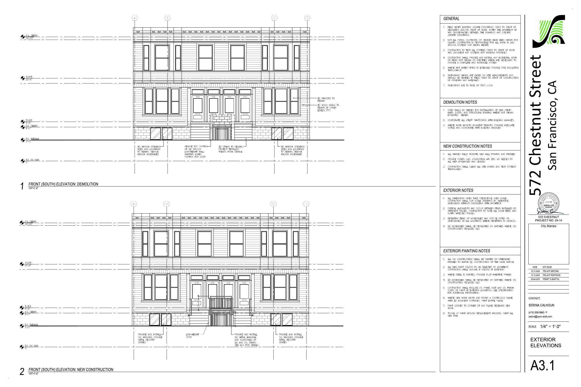 Elevation of 572 Chestnut St