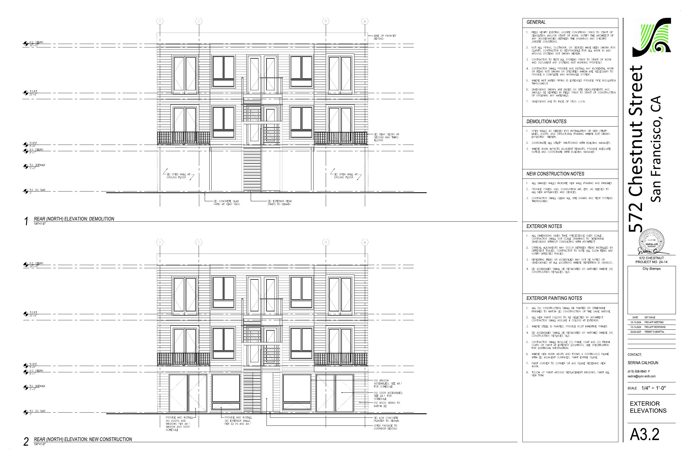 Elevation of 572 Chestnut St