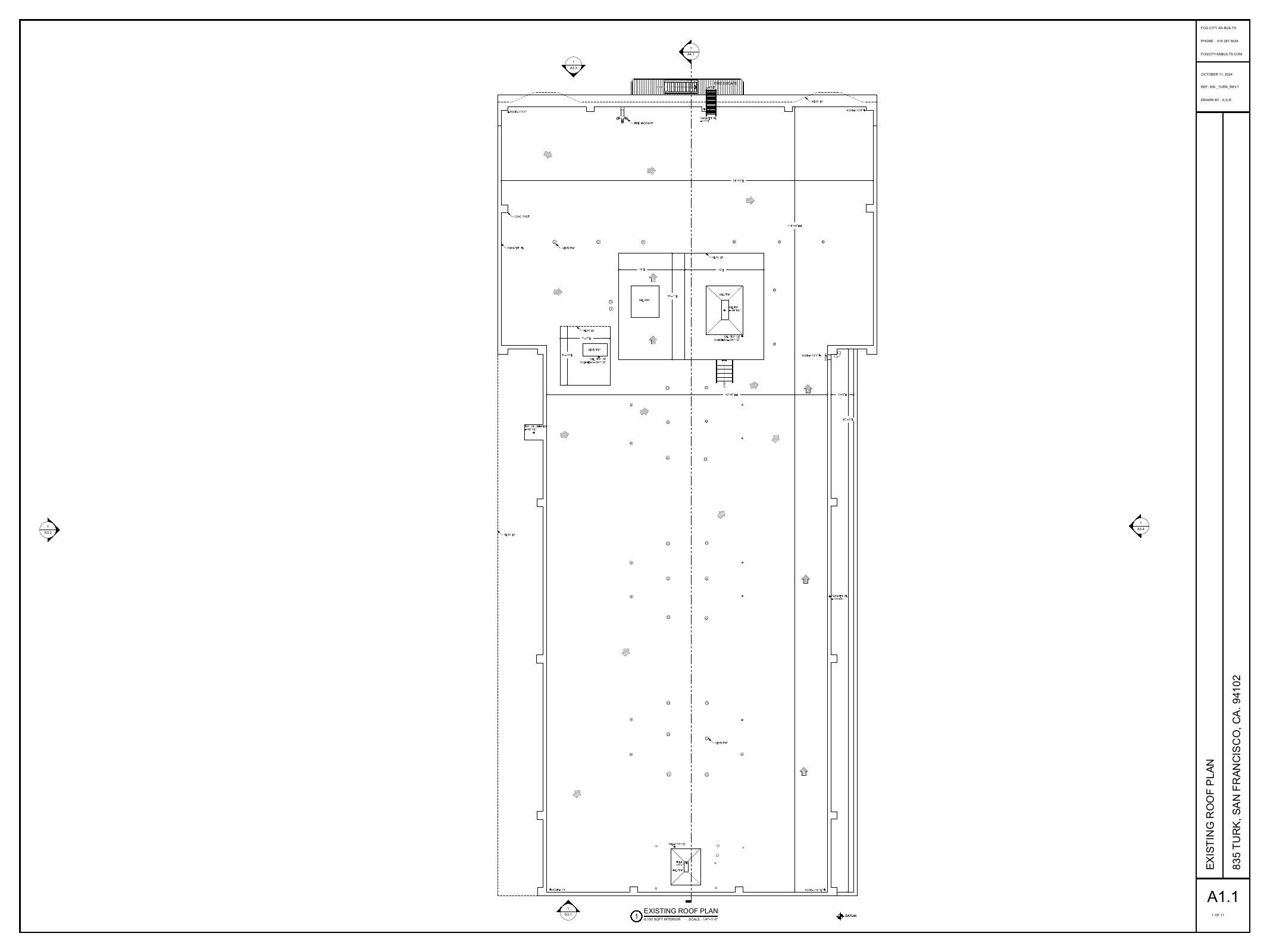 A3.1 EXISTING ROOF PLAN