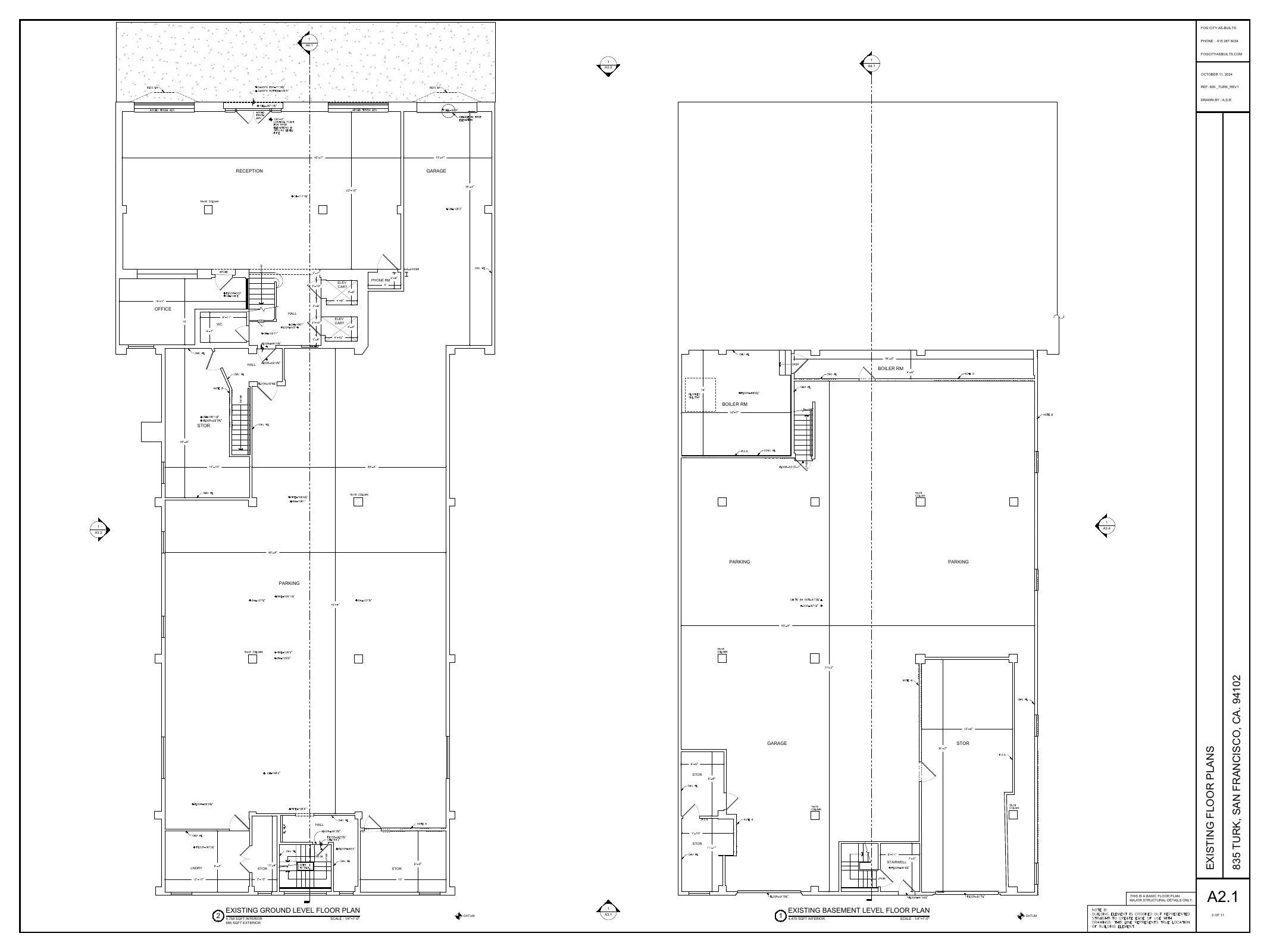 A2.1 Existing Floor Plans
