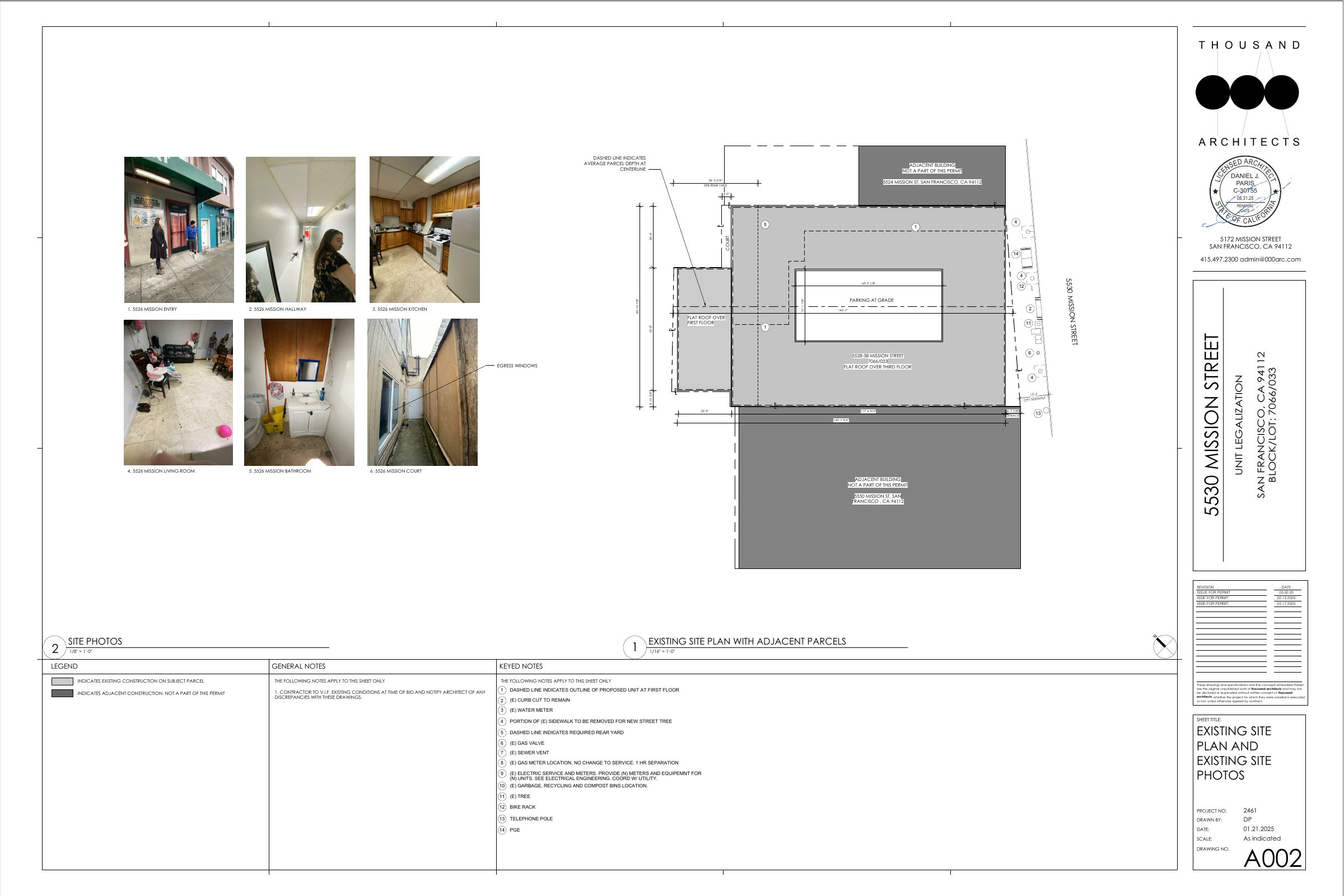Existing Site Plan With Adjacent Parcels