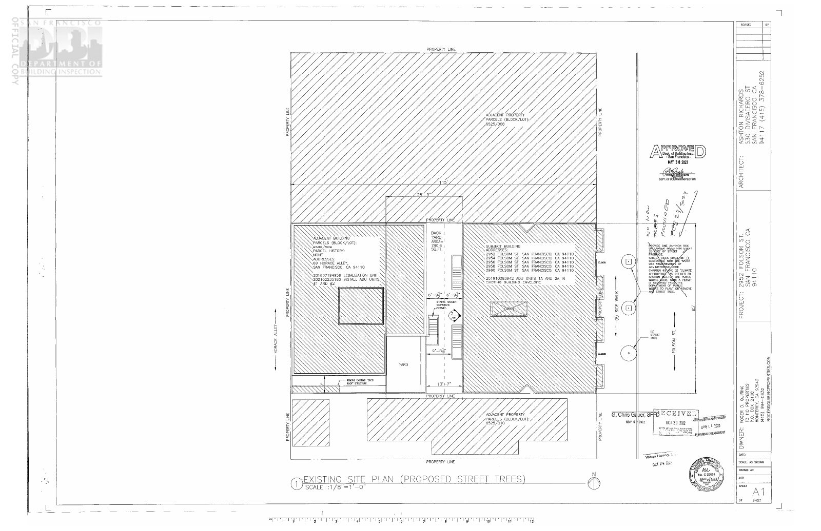 Site Plan of 2952 Folsom St