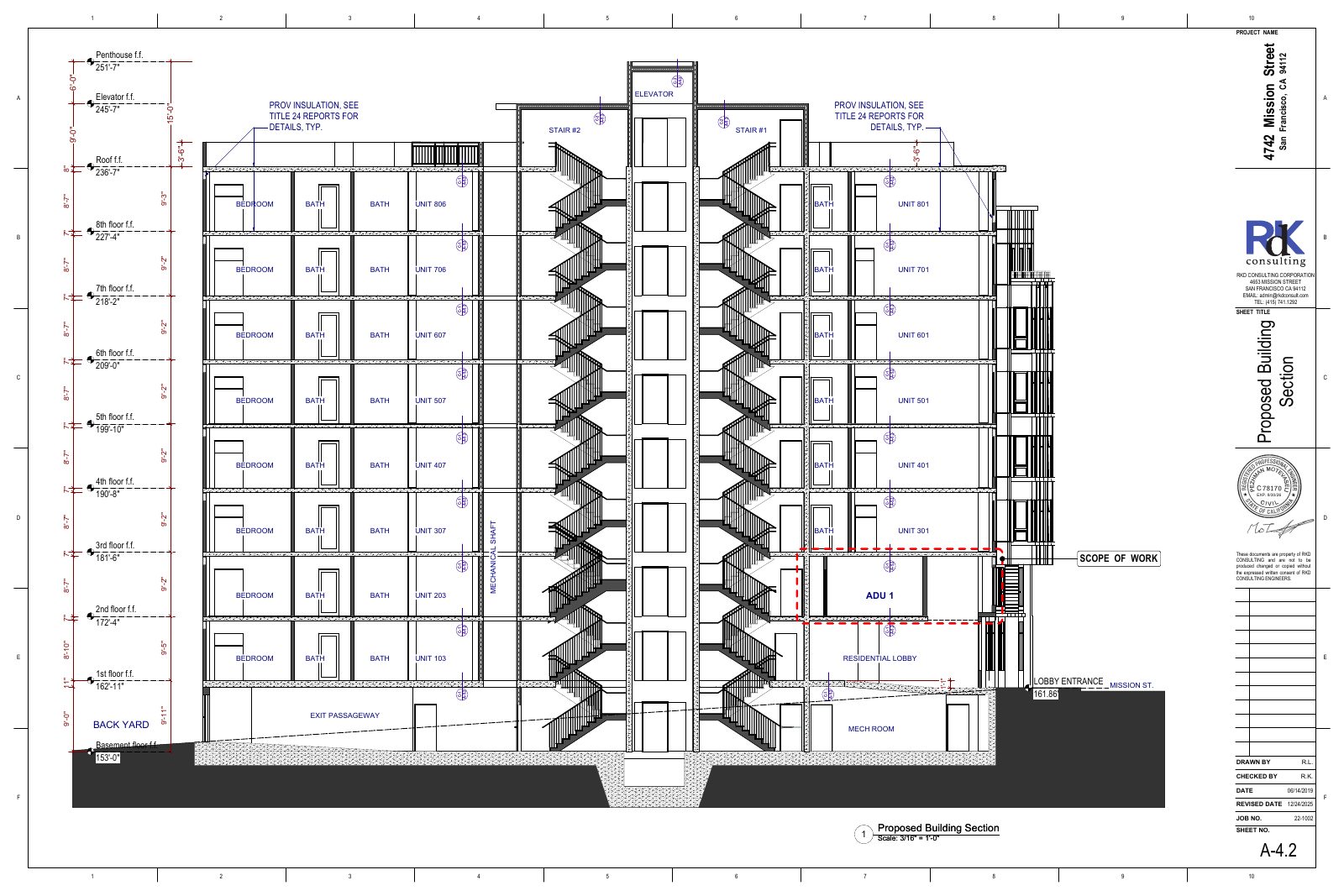 A-4.2 PROPOSED BUILDING SECTION