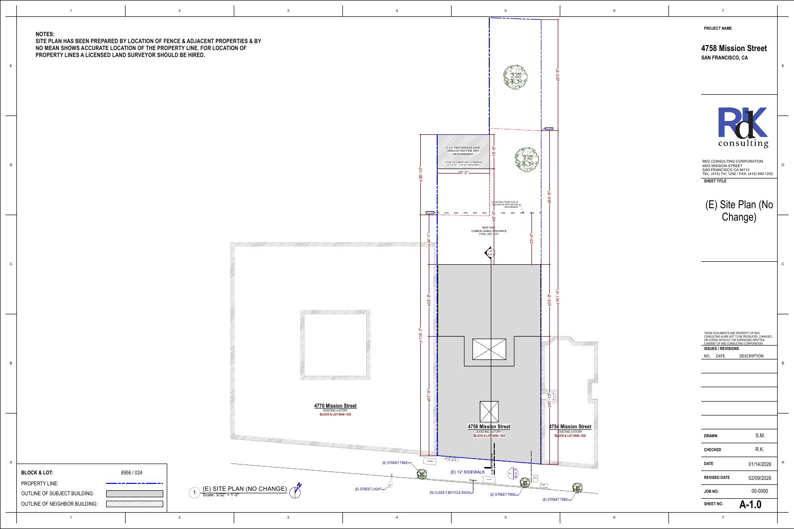 A-1.0 Site Plan Has Been Prepared By Location