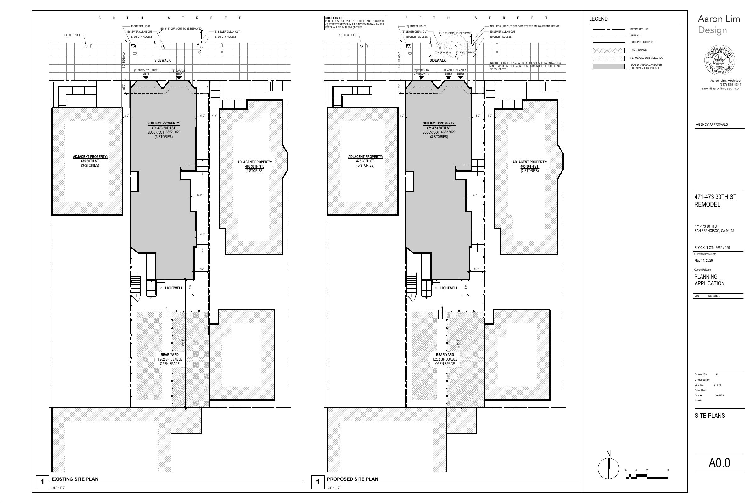 A0.0 SITE PLANS