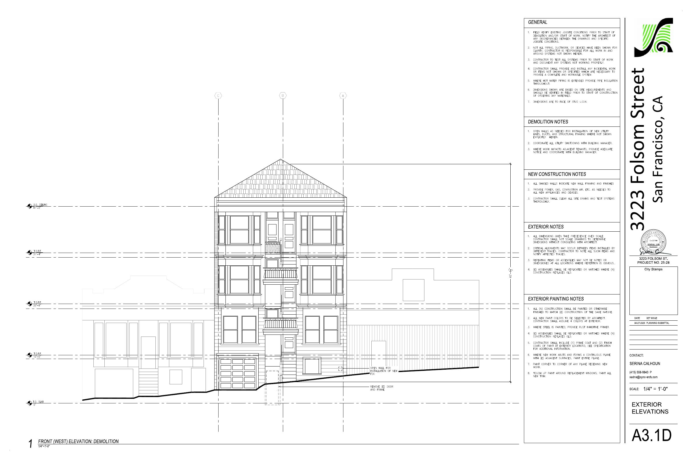 Elevation of 3225 Folsom St