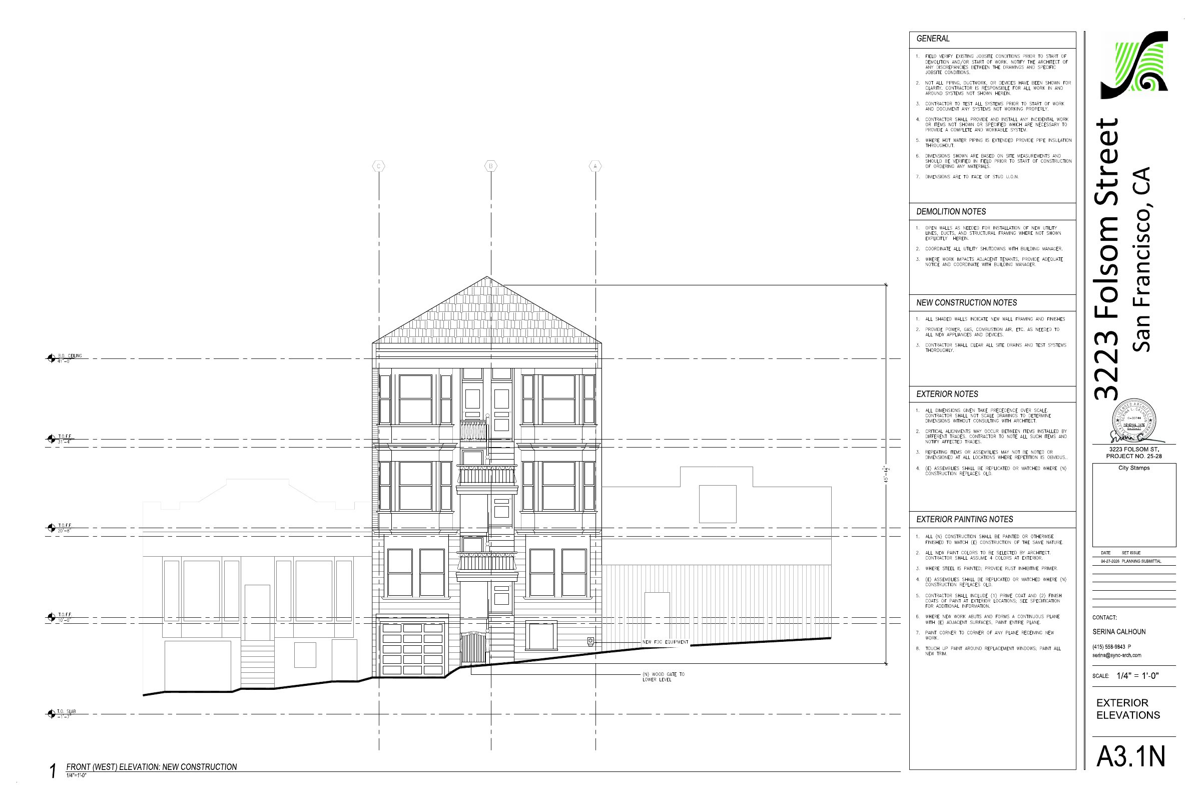 Elevation of 3225 Folsom St