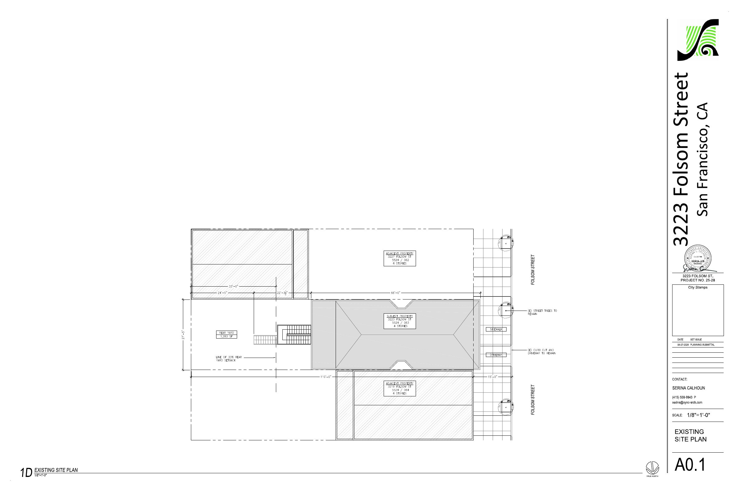 Site Plan of 3225 Folsom St