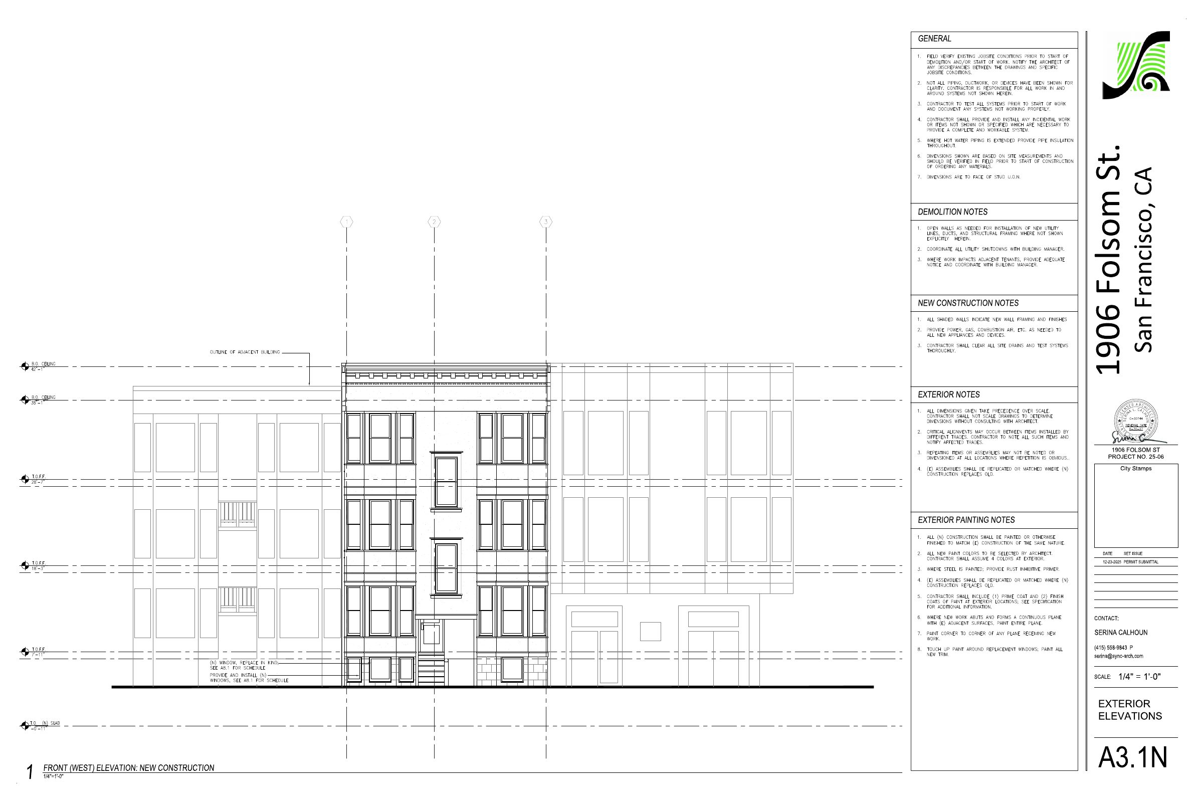 Elevation of 1906 Folsom St
