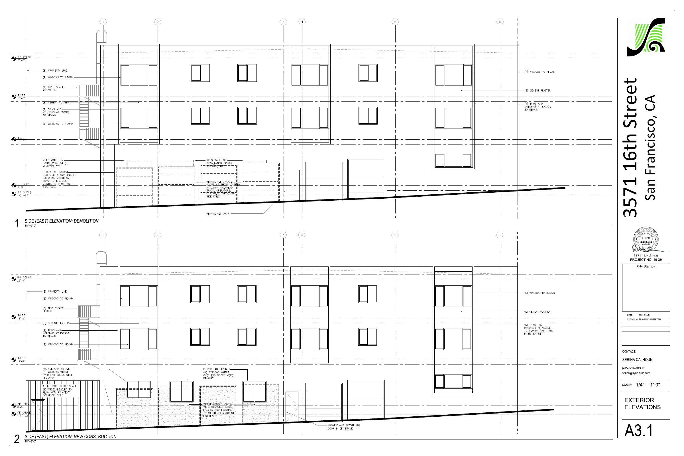 Elevation of 3571 16Th St