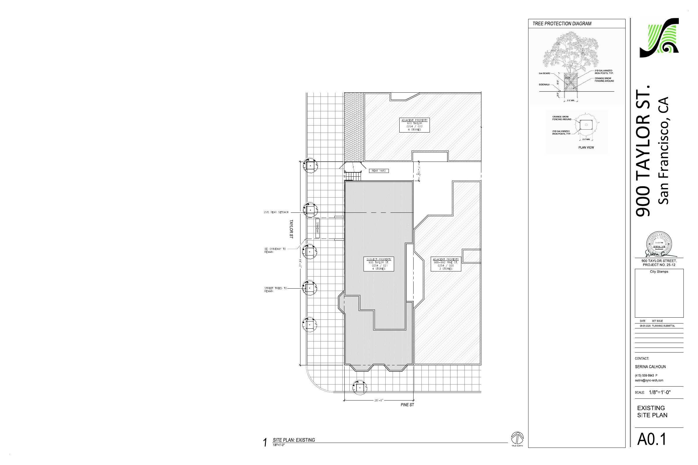 Site Plan of 900 Taylor St